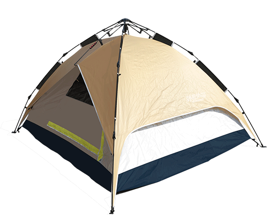 hydraulic aluminium quick camping tent with aluminum coating